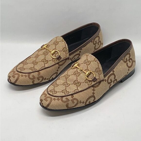 Gucci Jordaan Supreme Canvas Horsebit Loafer size 36.5 - Picture 1 of 13